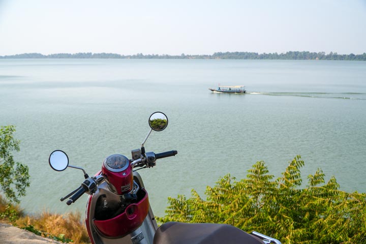 Scooter at West Baray Siem Reap
