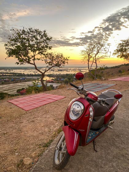 Scooter on the Phnom Krom